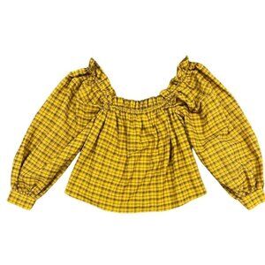 Selected Femme Checckie puff sleeve top